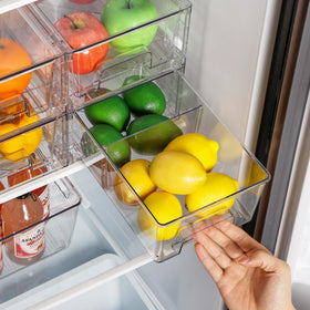 Vtopmart clear acrylic drawer with built in handle for smooth pulling.