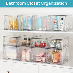 Vtopmart clear bin cosmetics kits storage to declutter vanity.