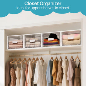 Vtopmart clear-PP drawer close-up shows durable clarity and visibility.