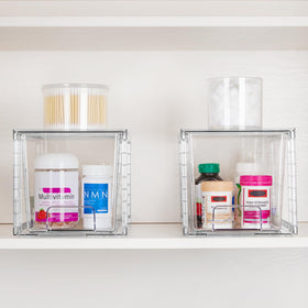 Vtopmart clear-view organizer bins let you see contents at a glance