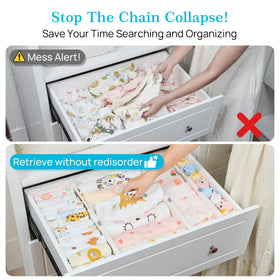 Vtopmart 4-inch high drawer divider for neat stacks and easy access