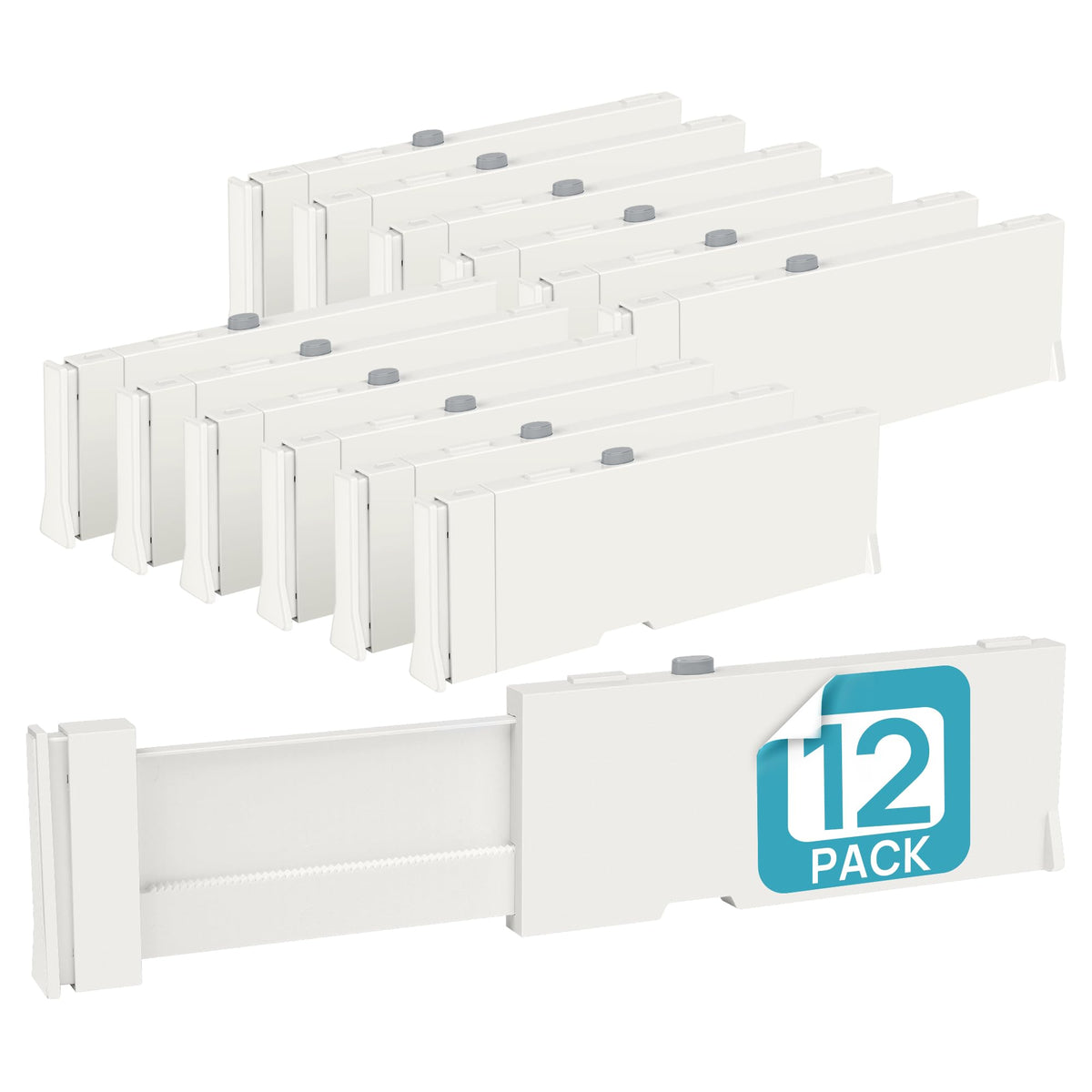 Vtopmart adjustable drawer divider extended to 11-17 inches for flexible closet storage