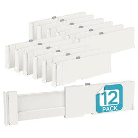 Vtopmart adjustable drawer divider extended to 11-17 inches for flexible closet storage