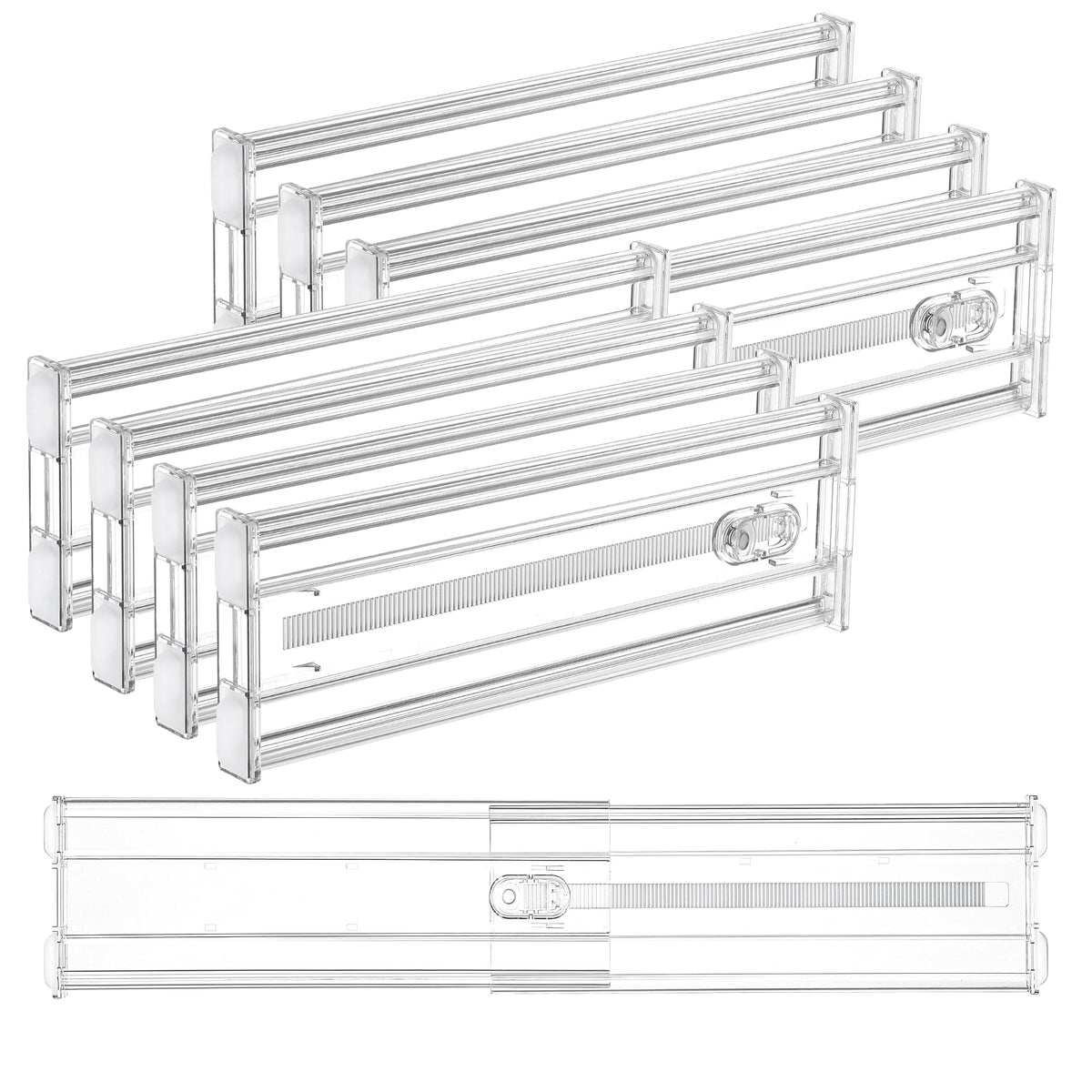 Vtopmart drawer divider with interlocking design for stability and organization