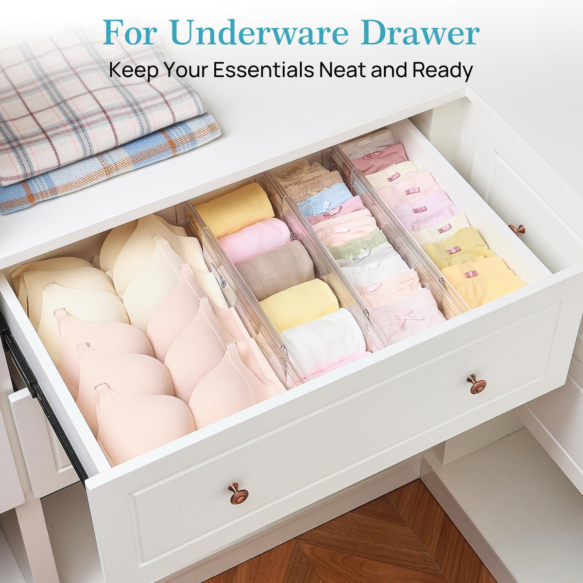 Vtopmart divider uses silicone buffers to protect drawer walls from scratches