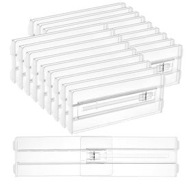 Vtopmart clear drawer dividers offer visible organization and surface protection.