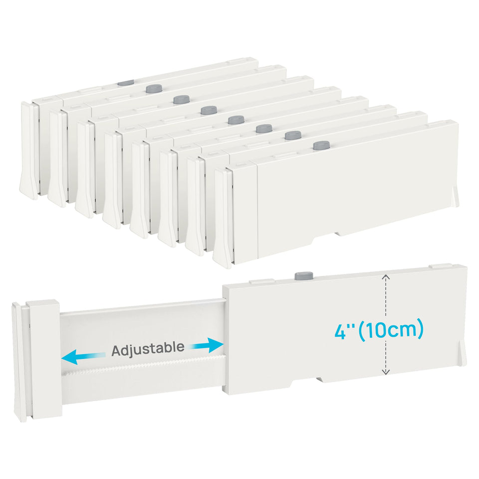 Vtopmart drawer dividers extendable from 11.3 to 17 inches for flexible organization
