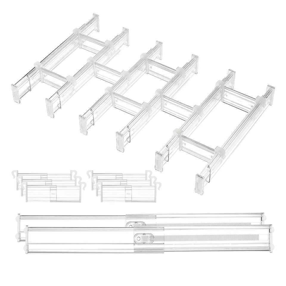 Vtopmart drawer dividers full set organizes utensils for a tidy kitchen drawer.
