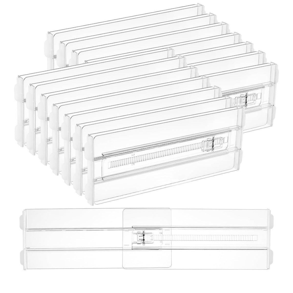 Vtopmart drawer dividers transparent panel for visible organization