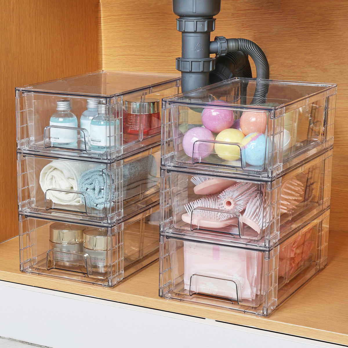 Vtopmart dustproof bins reveal contents at a glance.