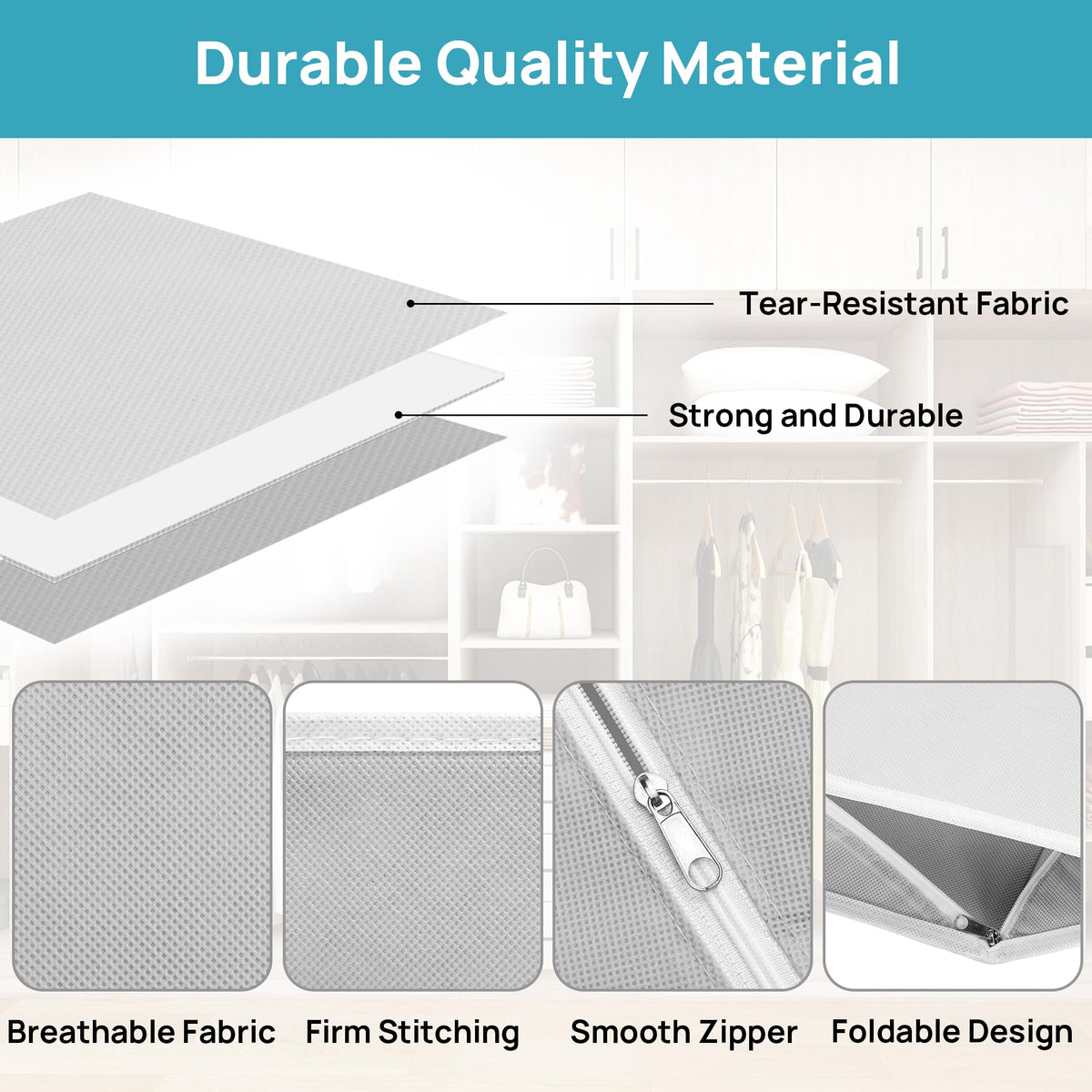 Vtopmart easy-clean bins for quick maintenance with a damp cloth