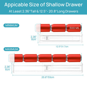 Vtopmart easy-install dividers extend and lock for quick setup.