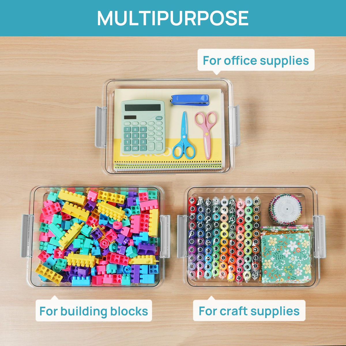 Vtopmart easy-lock lid design keeps contents secure when transporting.