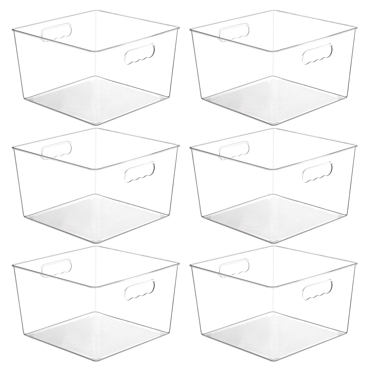 Vtopmart extra-large clear bin with handle for easy pantry organization.