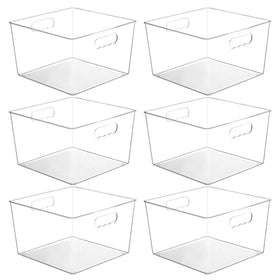 Vtopmart extra-large clear bin with handle for easy pantry organization.