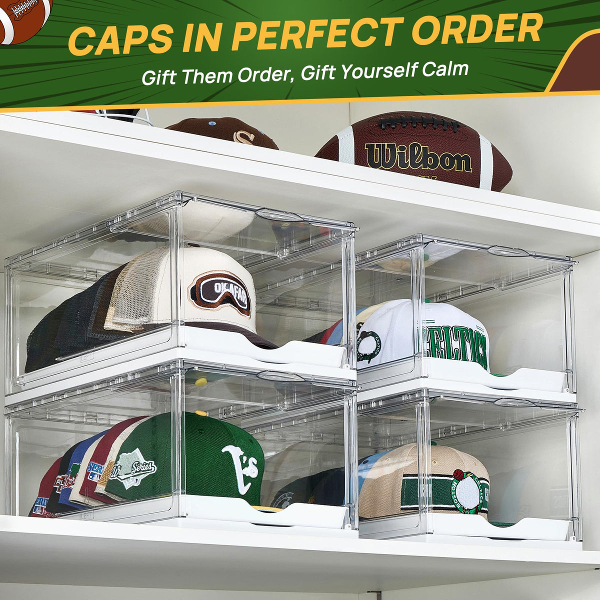 Vtopmart stackable design maximizes storage without adding clutter.