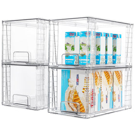 Vtopmart large stackable drawer pantry keeps items organized and saves cabinet space.
