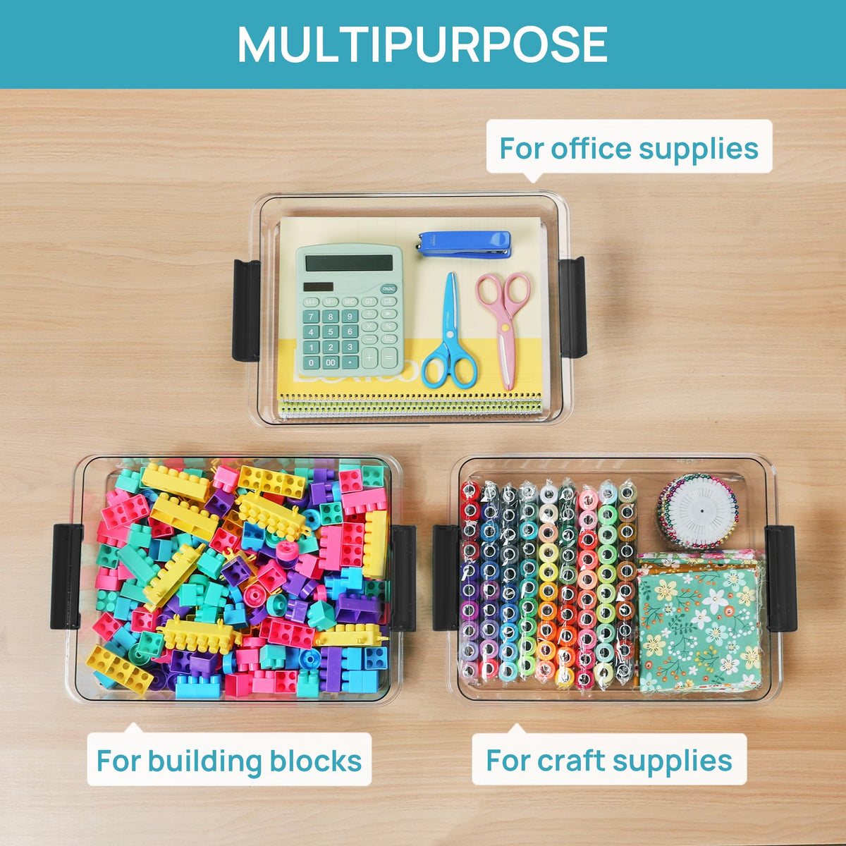 Vtopmart multipurpose bin for toys and art supplies
