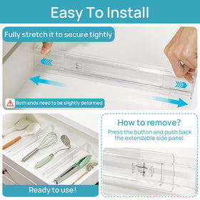 Vtopmart multipurpose drawer dividers for versatile storage needs.