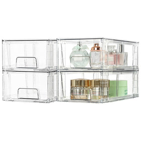 Vtopmart drawers with non-slip bottom pads for stable placement.