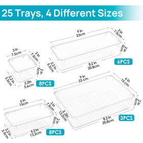 Vtopmart non-slip padding keeps trays in place during use.