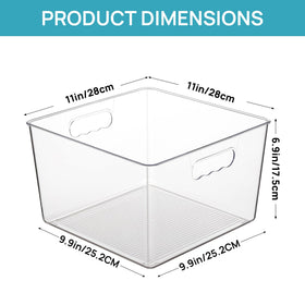 Vtopmart pantry-organization-bin-clear provides quick content visibility for daily use.