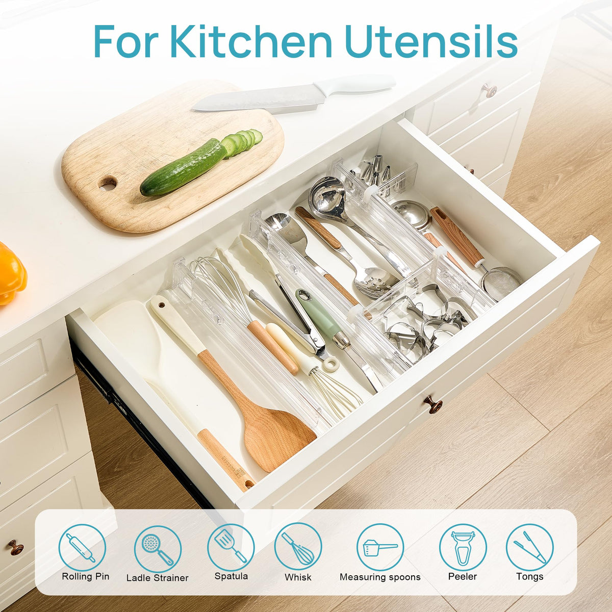 Vtopmart silicone side buffers protect drawers during insertion and use.