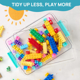 Vtopmart stable stackable bin maximizes shelf space