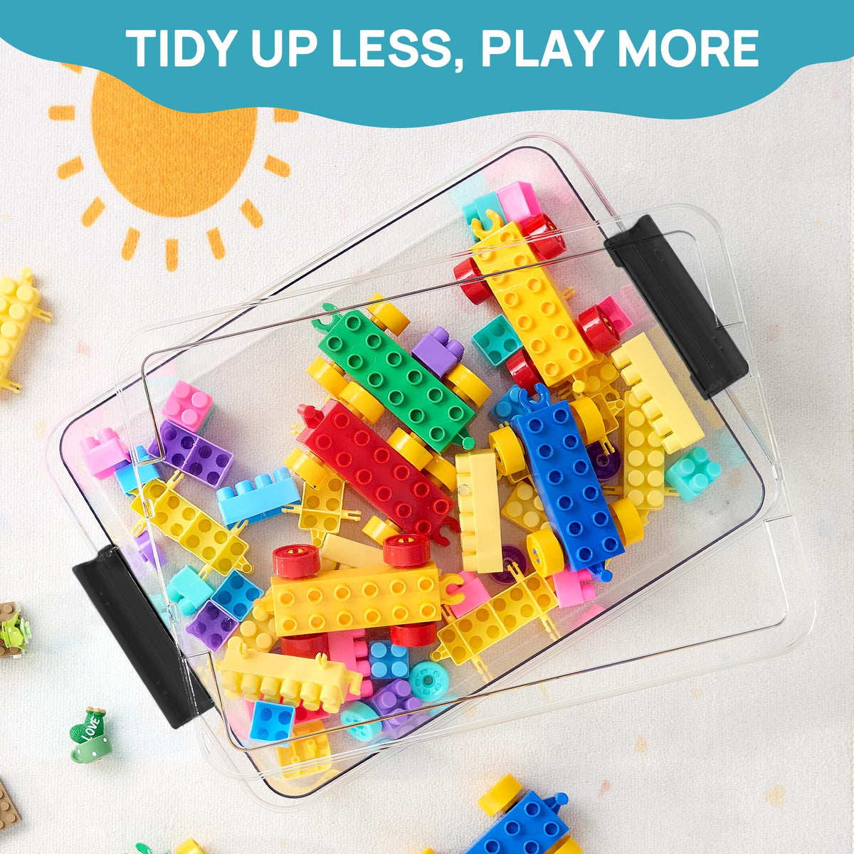 Vtopmart stackable bin fits drawers for compact storage