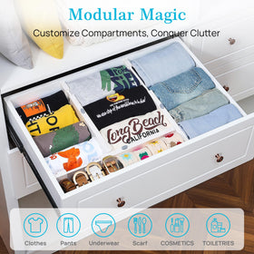 Vtopmart stackable design enables vertical organization in deep drawers.