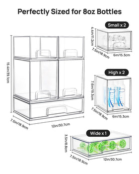 Vtopmart stackable drawers clear design lets you see contents at a glance.