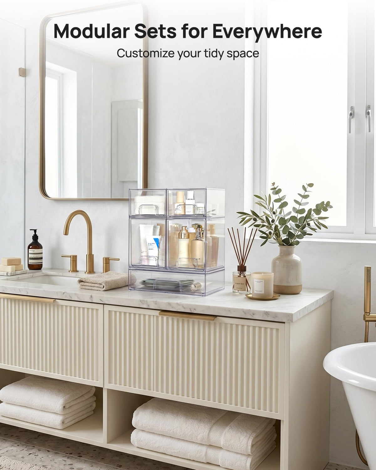Vtopmart stackable drawers are easy to clean with soap and warm water.