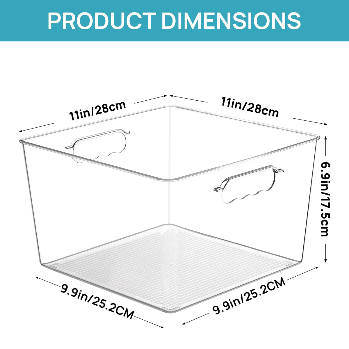 Vtopmart stackable storage bin keeps items neatly organized and space-saving.