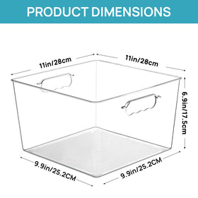 Vtopmart stackable storage bin keeps items neatly organized and space-saving.