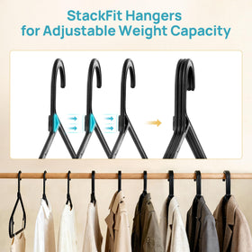 Vtopmart standard 16-7-inch hanger size fits most adult apparel while preserving shape.