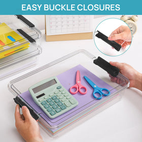 Vtopmart transparent bin lid for easy finding contents