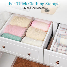 Vtopmart clear plastic divider visible in a drawer for easy item visibility