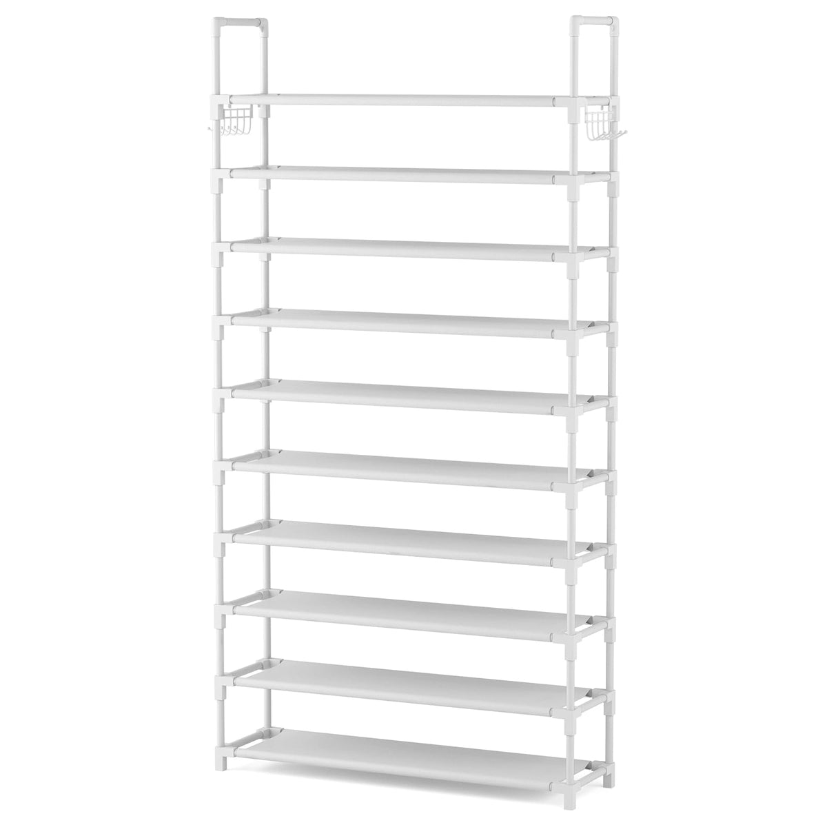 VTRIN anti-fall top design image keeps items secure on top shelf.
