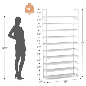 VTRIN dimensions image shows 34 inches long by 68 inches tall footprint.