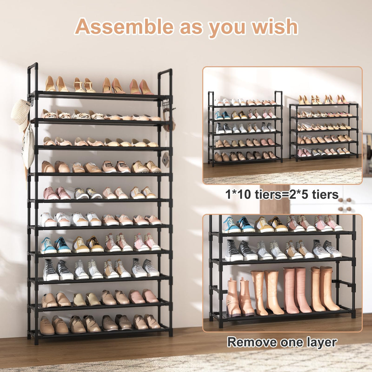 VTRIN removable layer reveals space for tall boots