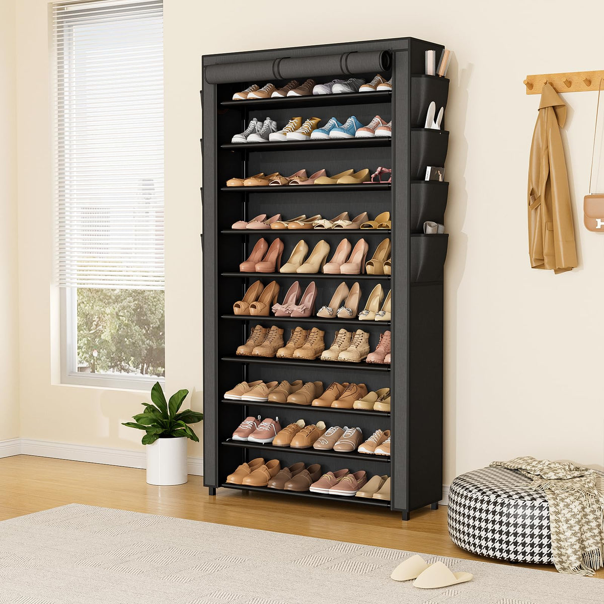 VTRIN closet entryway storage idea keeps shoes organized near door