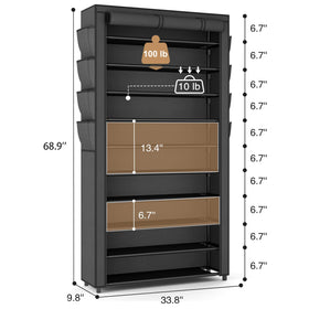 VTRIN dustproof cover on shoe rack keeps footwear clean