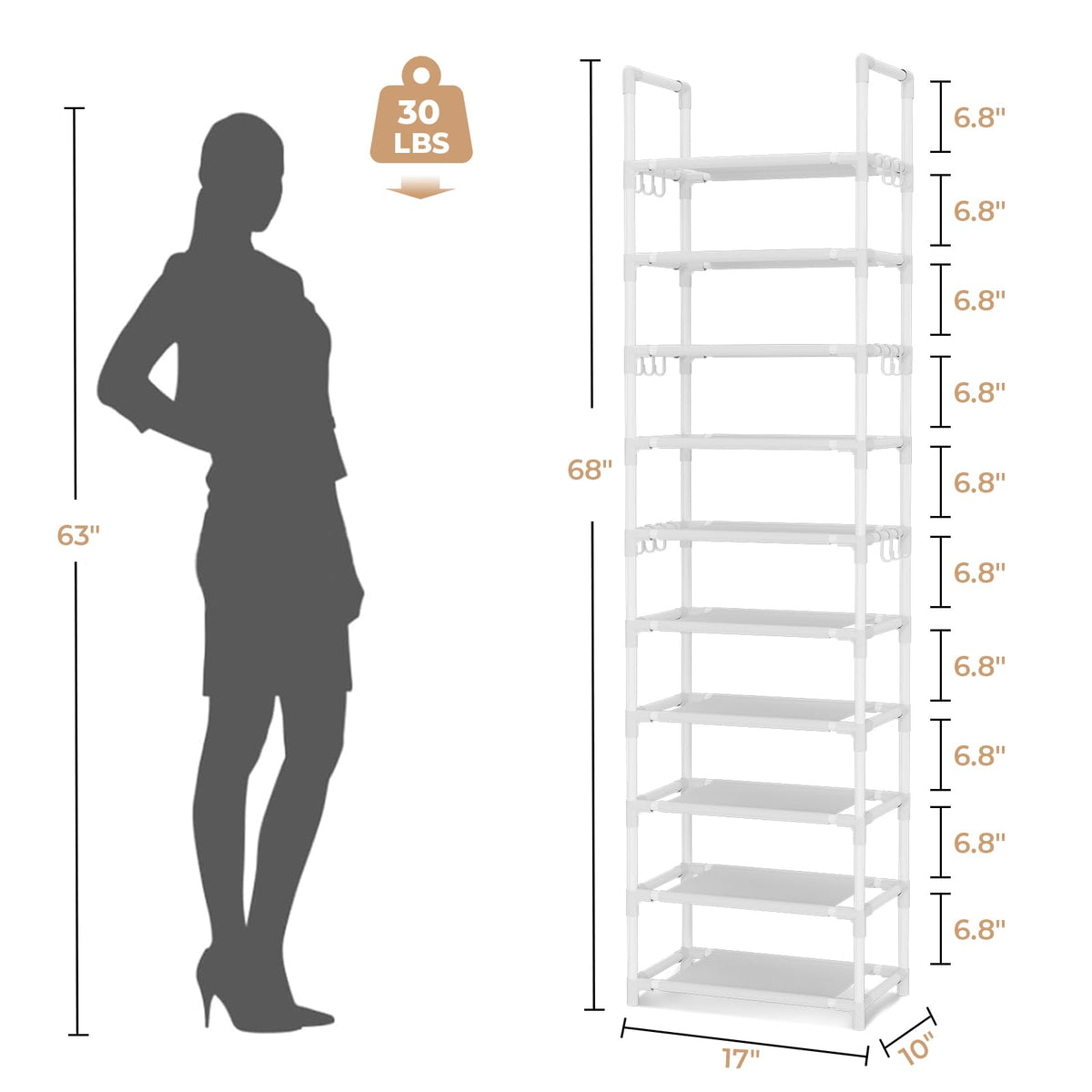 VTRIN narrow rack behind door saves space in compact entryways.