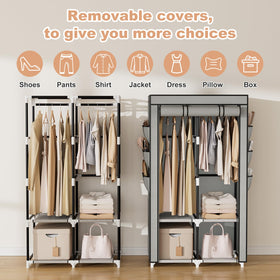 VTRIN portable closet wardrobe dust cover protects clothes from dust and damage.
