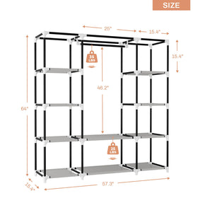 VTRIN wardrobe with 10 shelves for versatile storage options.