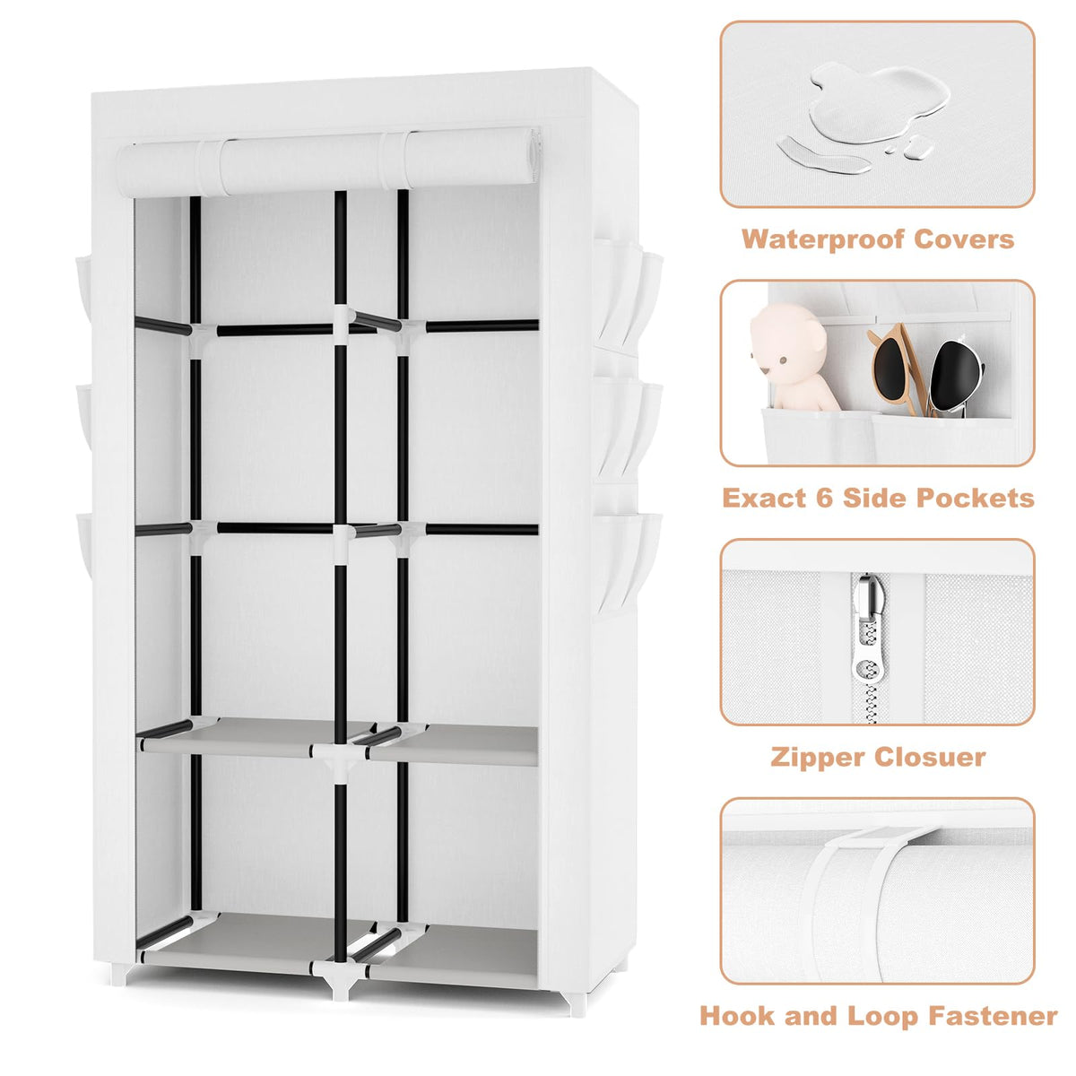 VTRIN dustproof cover keeps clothes clean and protected.