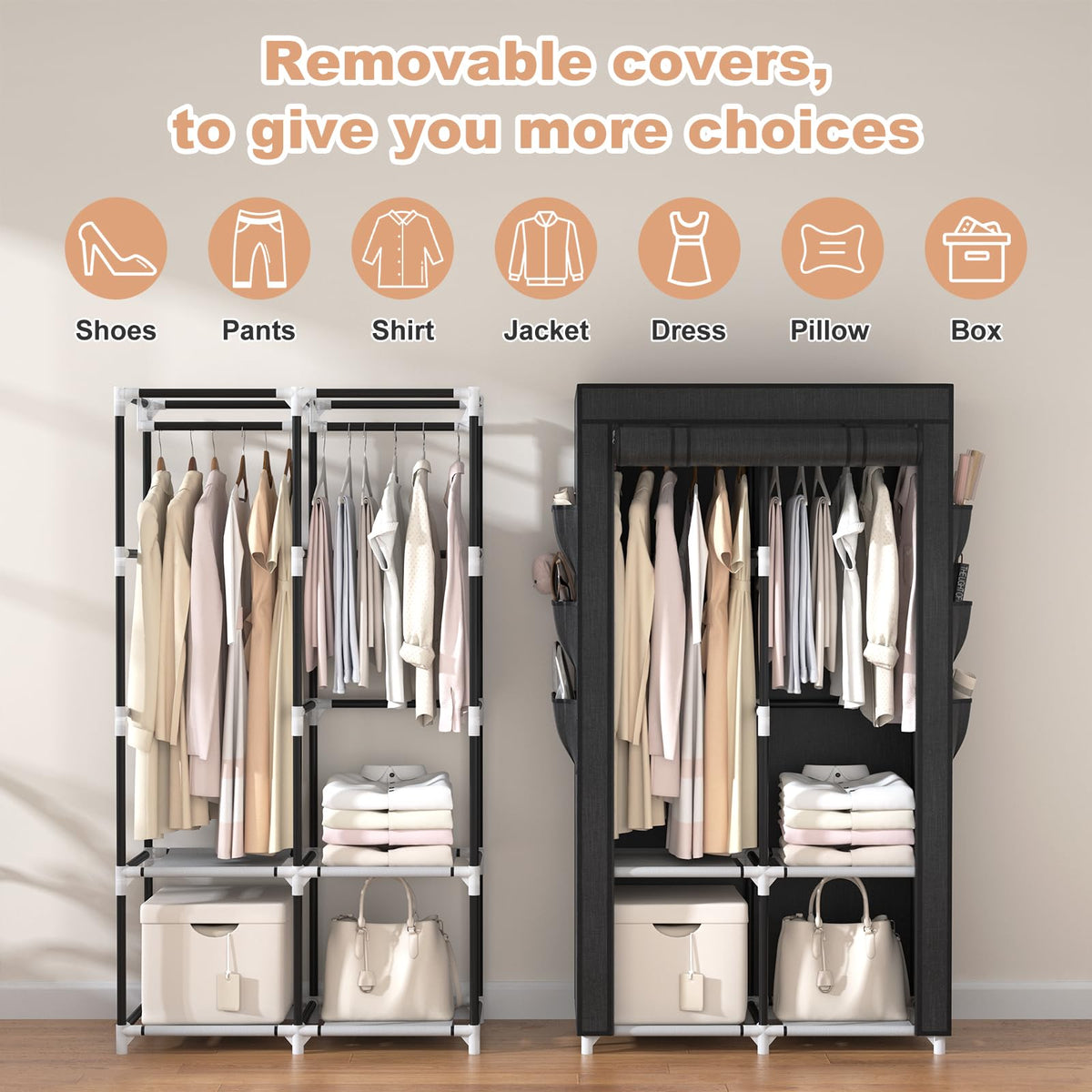 VTRIN breathable dustproof cover keeps clothes clean and ready to wear