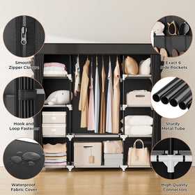 VTRIN freestanding wardrobe fits any room layout without walls.