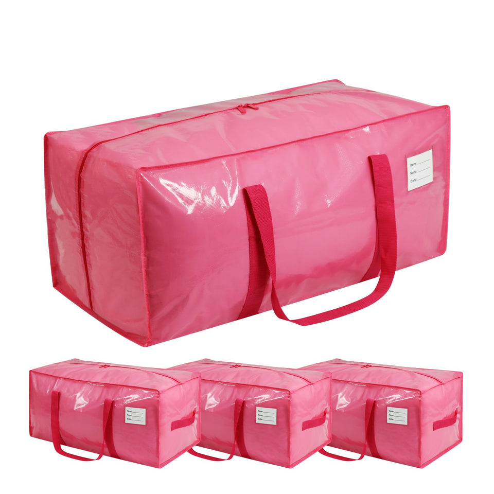 VTSVTS pink moving bag full shows roomy capacity for clothes and bedding