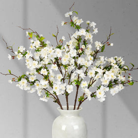 VUAHAUL artificial cherry blossom branches in 80 cm four-pack for tall vase displays